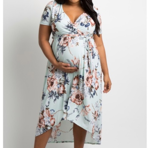 Pinkblush Dresses & Skirts - Pinkblush 1XL high low maternity plus nursing mint